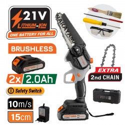 NAKAYAMA EC1100 Κλαδευτικό Αλυσοπρίονο Μπαταρίας 21V,Brushless,Λάμα 15cm,1kg