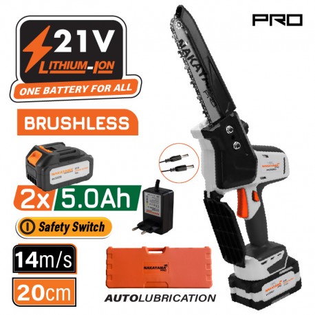 NAKAYAMA Pro EC1520 Κλαδευτικό Αλυσοπρίονο Μπαταρίας 21V,Brushless,Λάμα 20cm