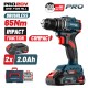 BORMANN Pro BBP5401X22CA Κρουστικό Δραπανοκατσάβιδο Compact Brushless Μπαταρίας 20V, 2x2ah