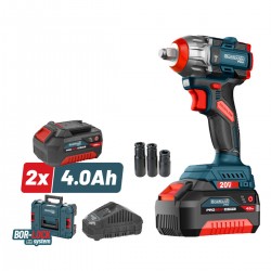 BORMANN Pro BBP5422X44CA Μπουλονόκλειδο Compact Brushless Mπαταρίας 20V Li-Ion, 500Nm, 2x4Αh,Βαλίτσα